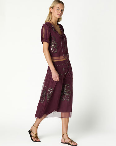 BETTERSWEET EMBROIDERED TULLE SKIRT