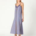 EMBROIDERED LEAVES DRESS