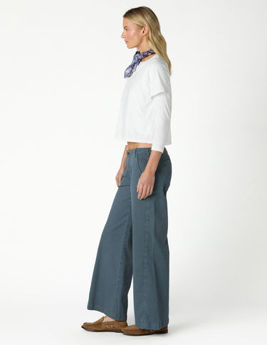 EMBROIDERED "nn" PEBBLE TROUSERS