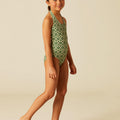 TRAJE BAÑO FLOR VERDE