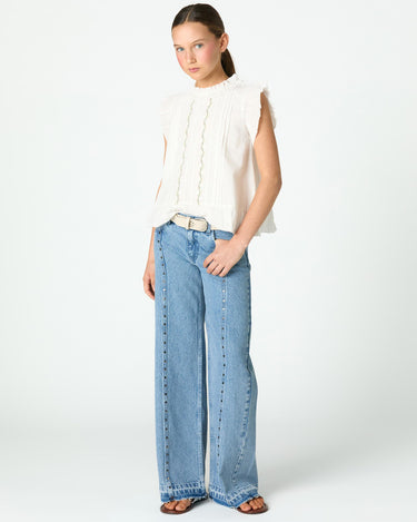 EMBROIDERED FLOWER SHIRT