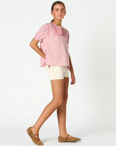 CAMISA BORDADO ROSA