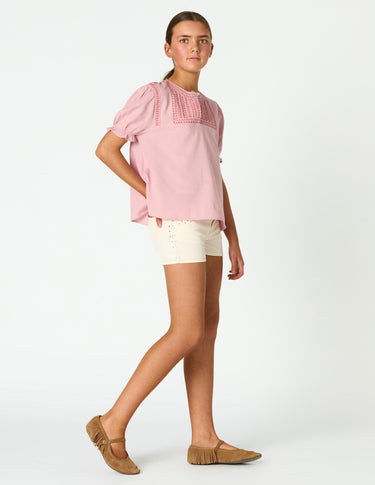 CAMISA BORDADO ROSA