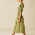 VESTIDO FRUNCES BUTI HOJA VERDE