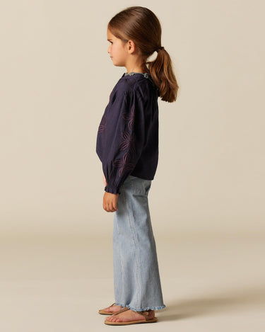 PANTALÓN BOLSILLOS VAQUERO RAYA AZUL
