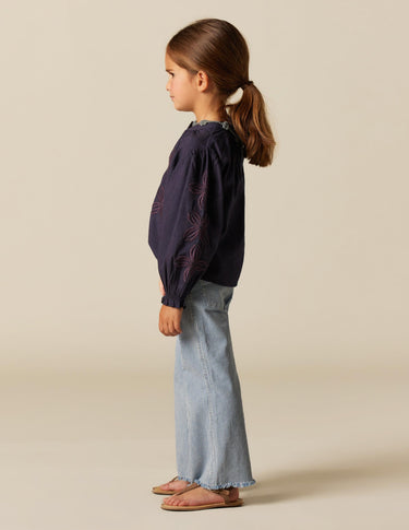 PANTALÓN BOLSILLOS VAQUERO RAYA AZUL