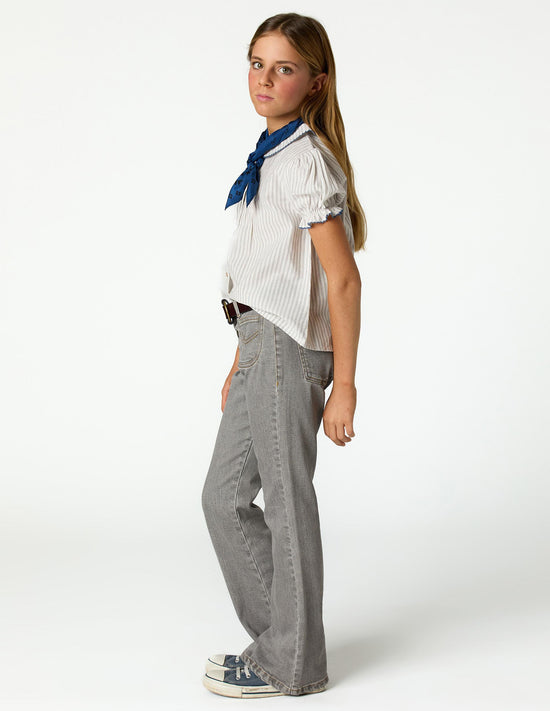 ECRU STRIPED SHIRT STITCHING