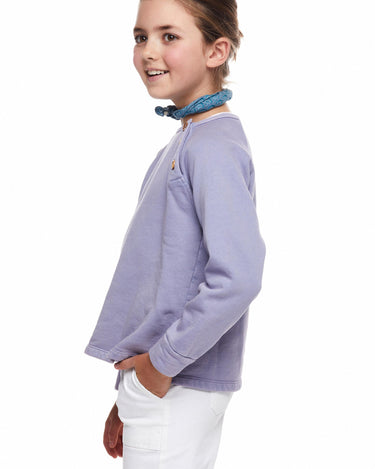 Sudadera botones azul