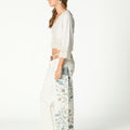 LACE BUTTON-UP SHIRT IN ECRU