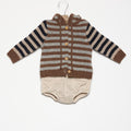 BROWN STRIPED KNIT JACKET