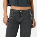ANTHRACITE PAISLEY DENIM PANTS