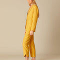 YELLOW SIDE SLIT TROUSERS