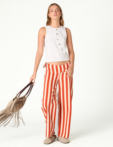 RED STRIPE TROUSERS