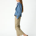 RUFFLE DENIM SHIRT