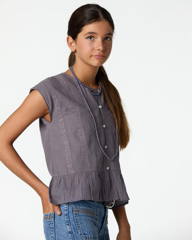 OVERCAST LACE V-NECK SHIRT