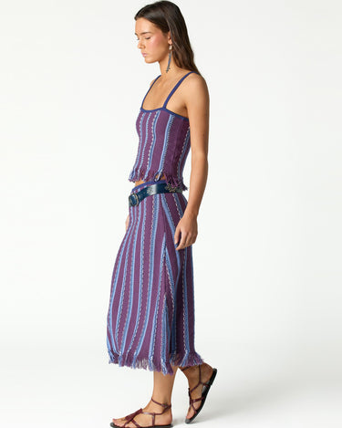 MULTICOLORED FRINGED SKIRT