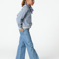CRISS-CROSS POCKET PANTS BLUE
