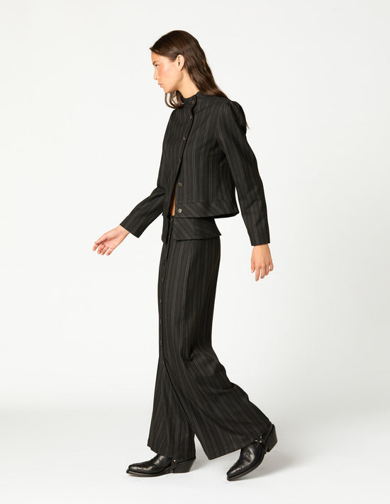 PANTALON BOTONES RAYA ANTRACITA