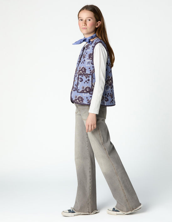 VINTAGE ANILINE BLUE PRINT VEST