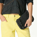 ANTHRACITE SHINY HANDBAG