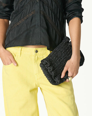 ANTHRACITE SHINY HANDBAG