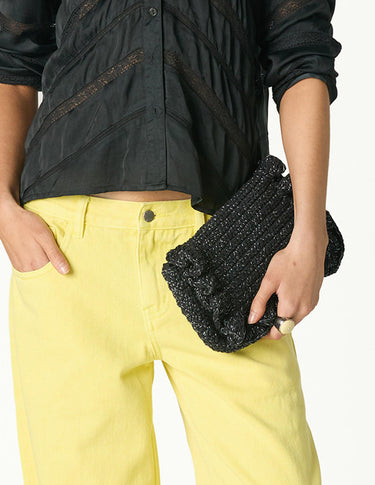 ANTHRACITE SHINY HANDBAG