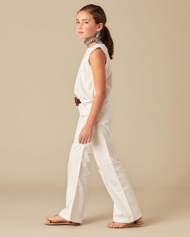 Pantalón tapeta bolsillos blanco
