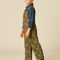 BROWN PRINTED DUNGAREES