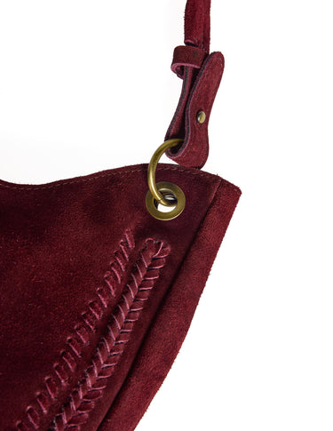 BOLSO SERRAJE ESPIGA BURGUNDY