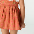 ORANGE BUTI PRINT BRACELET SKIRT