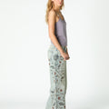 BLUE PRINT DENIM TROUSERS