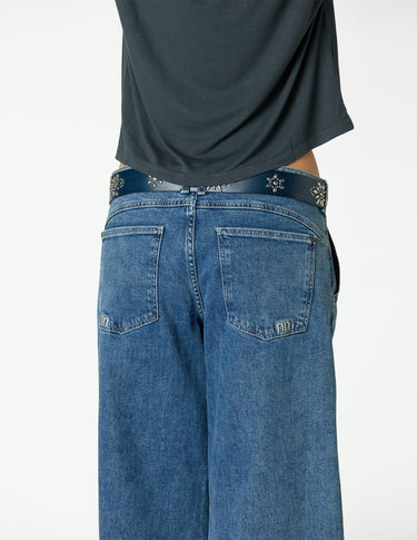 EMBROIDERED BLUE NN TROUSERS