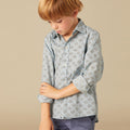 CAMISA HOJAS AZUL