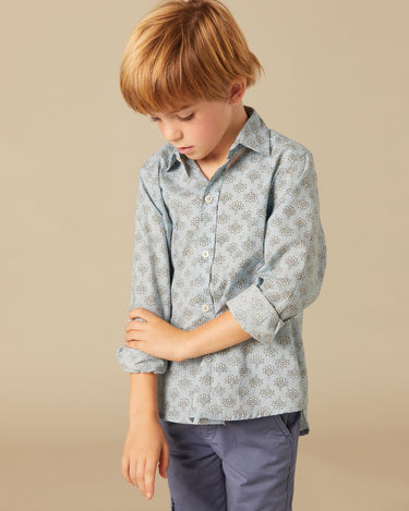 CAMISA HOJAS AZUL