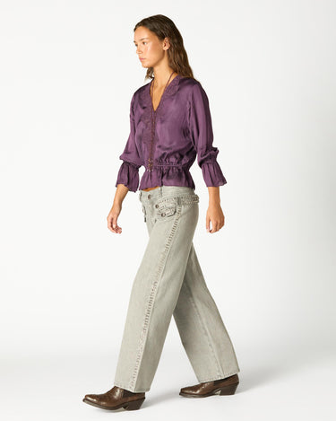 CAMISA LACE PLUM