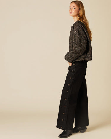 SEQUIN TWEED BOMBER