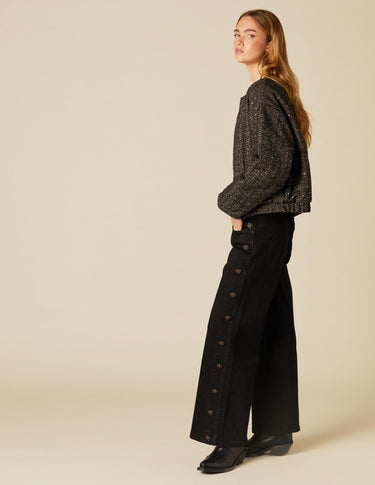 BOMBER TWEED LENTEJUELA