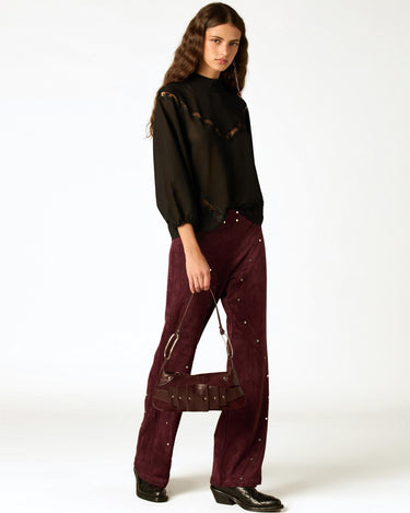 BLACK LACE SHIRT