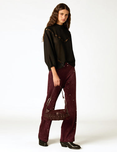 BLACK LACE SHIRT