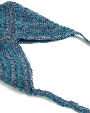 Blue multicolored knit bag