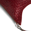 BOLSO TRENZADO PIEL GUINDA