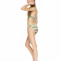 Bikini escote frunces verde
