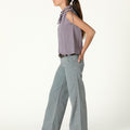EMBROIDERED "nn" PEBBLE TROUSERS