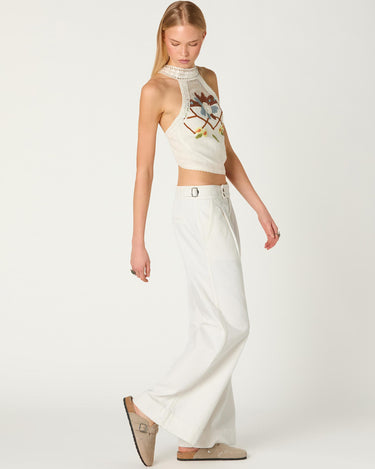 ECLU DENIM BUCKLE TROUSERS
