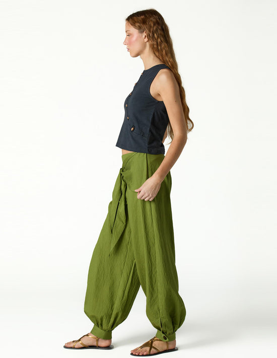 PANTALON BOMBACHO LAZADA VERDE