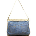 BLUE DENIM BAG CONTRAST STRAP