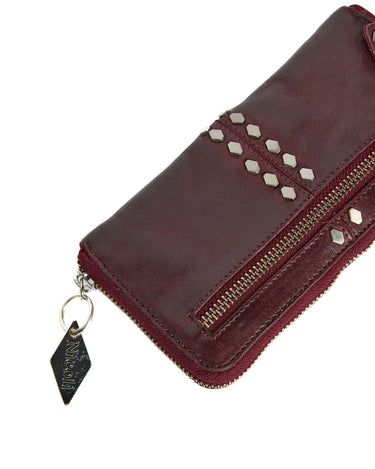 CARTERA TACHAS ROMBO BURGUNDY
