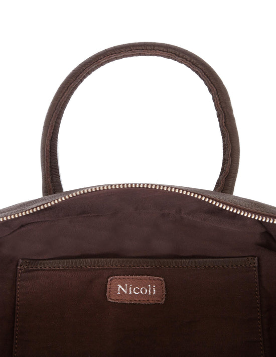BROWN BOWLING BAG