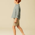WALNUT STRIPED GREY SHORTS
