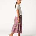 SKIRT ROSES PLUM